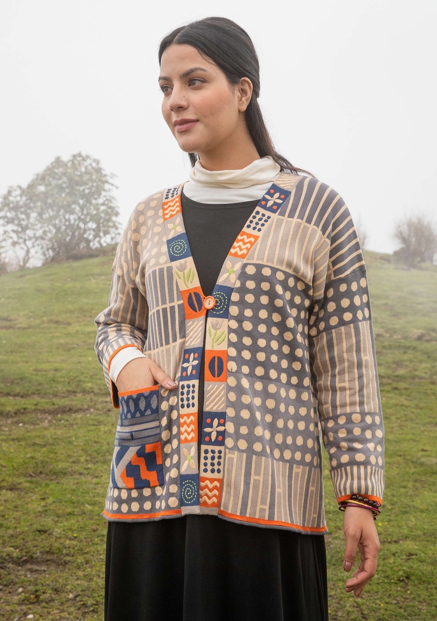 Frau Gudrun Sjödén Strickjacken | Strickjacke Bhutan Aus Bio-/Recycling-Baumwolle