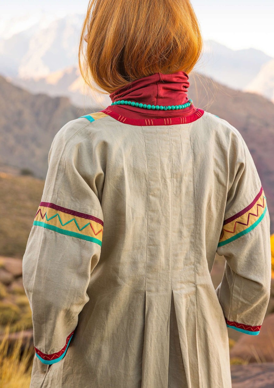 Frau Gudrun Sjödén Kleider | Webkleid Prairie Aus Bio-Baumwolle/Leinen